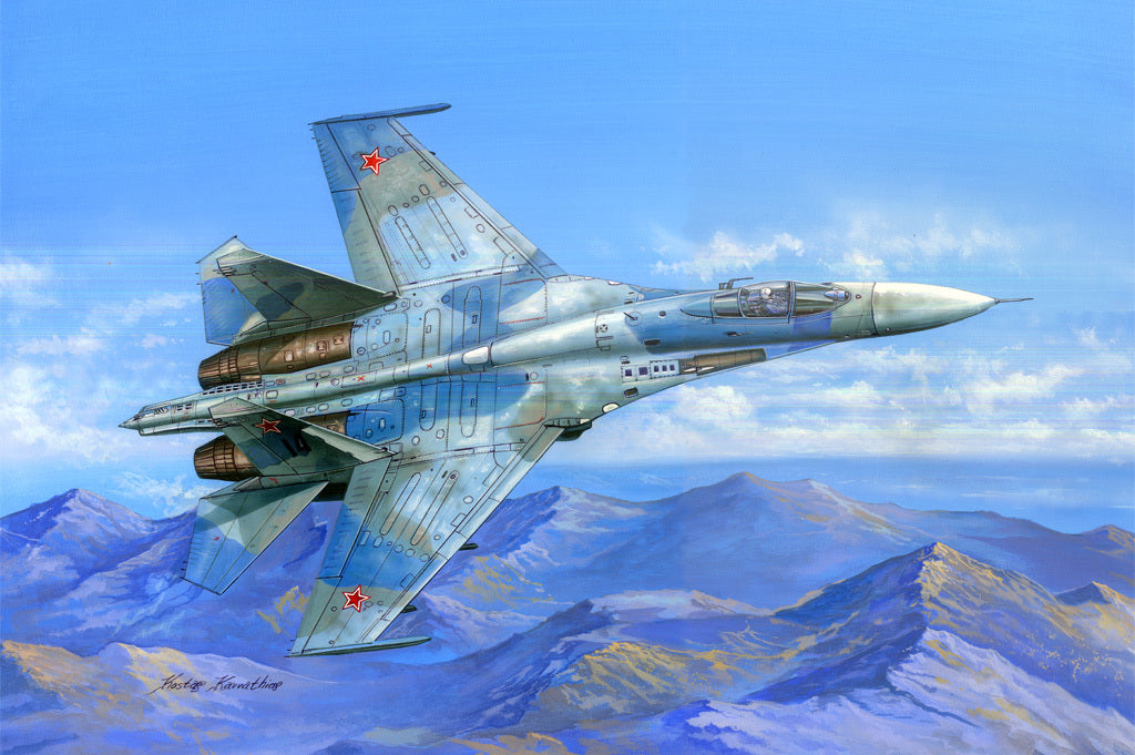 HB81711 HobbyBoss 1/48 Su-27 Flanker B Plastic Model Kit [81711] HobbyBoss