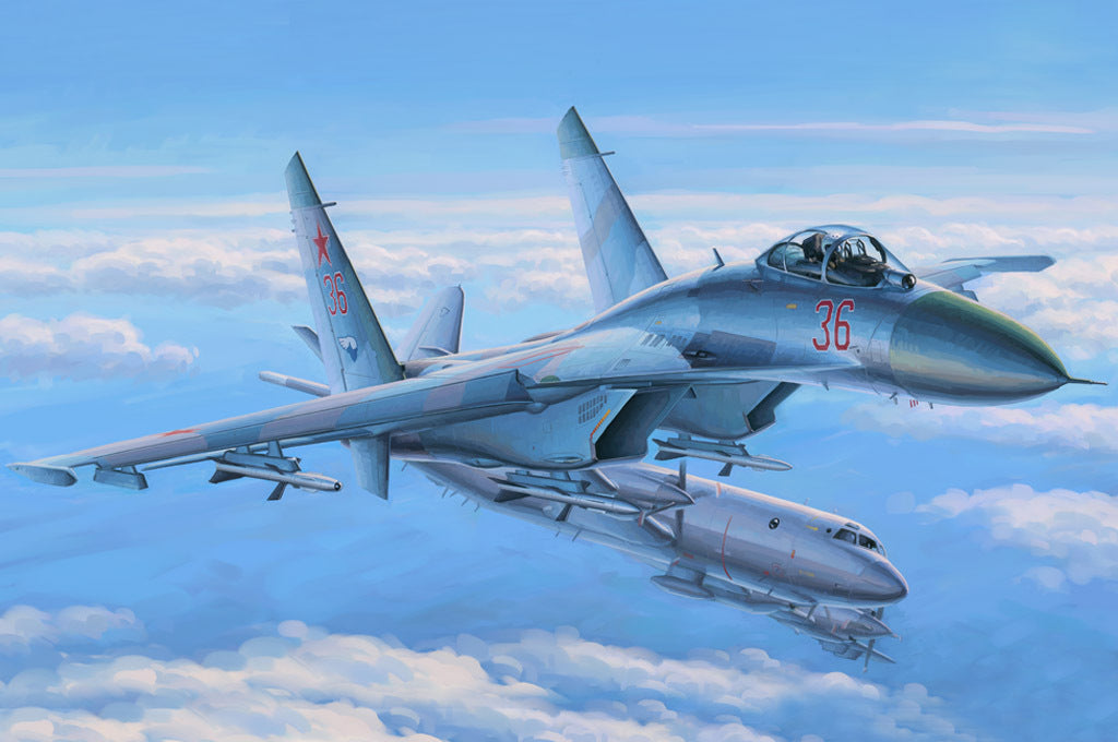 HB81712 HobbyBoss 1/48 Su-27 Flanker Early Plastic Model Kit [81712] HobbyBoss