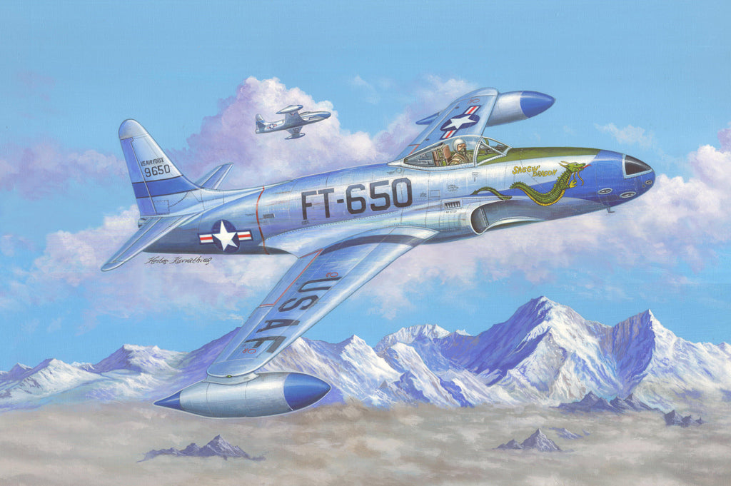 HB81725 HobbyBoss 1/48 F-80C Shooting Star fighter Plastic Model Kit [81725] HobbyBoss