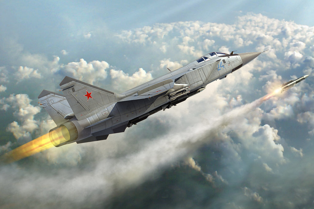 HB81753 HobbyBoss 1/48 Russian MiG-31 Foxhound Plastic Model Kit [81753] HobbyBoss