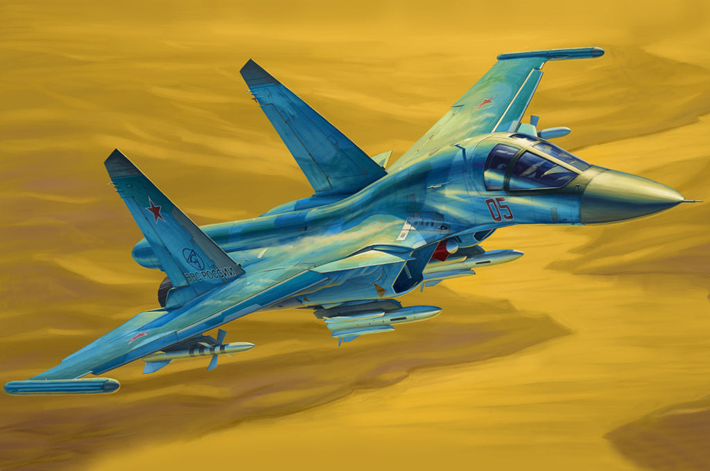 HB81756 HobbyBoss 1/48 Russian Su-34 Fullback Fighter-Bomber Plastic Model Kit [81756] HobbyBoss