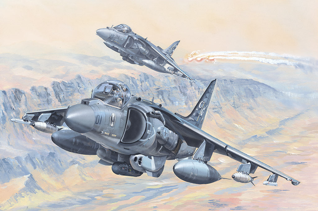 HB81804 HobbyBoss 1/18 AV-8B Harrier II Plastic Model Kit [81804] HobbyBoss