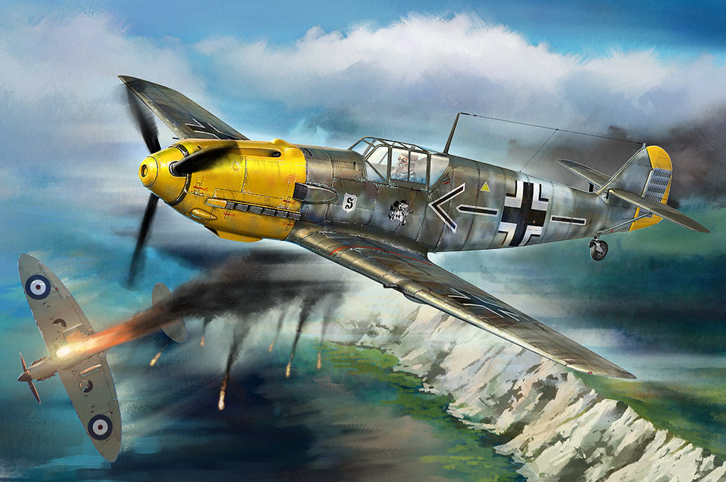 HB81809 HobbyBoss 1/18 Messerschmitt Bf109E, Sept, 1940 Plastic Model Kit [81809] HobbyBoss