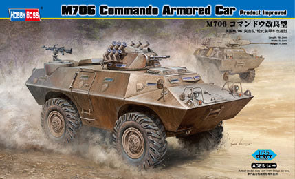 HB82419 HobbyBoss 1/35 M706 Commando Armored Car Product Improved Plastic Model Kit [82419] HobbyBoss