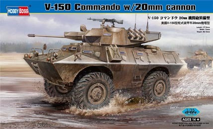 HB82420 HobbyBoss 1/35 V-150 Commando w/20mm cannon Plastic Model Kit [82420]