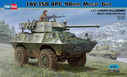 HB82421 HobbyBoss 1/35 LAV-150 APC 90mm Mecar Gun Plastic Model Kit [82421] HobbyBoss