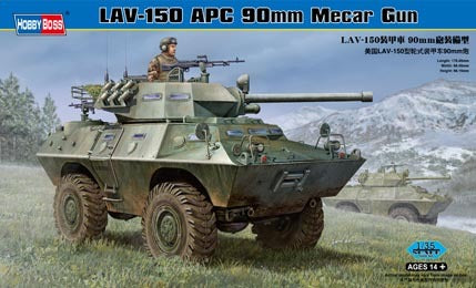 HB82421 HobbyBoss 1/35 LAV-150 APC 90mm Mecar Gun Plastic Model Kit [82421]