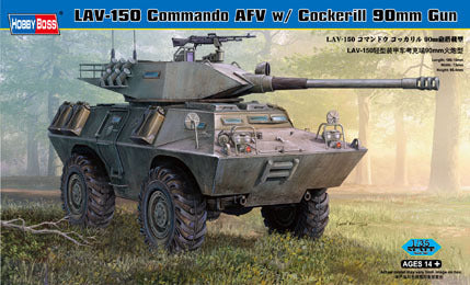 HB82422 HobbyBoss 1/35 LAV-150 Commando AFV w/ Cockerill 90mm Gun Plastic Model Kit [82422]