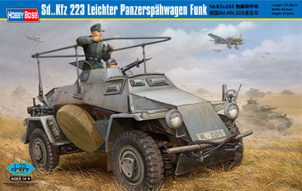 HB82443 HobbyBoss 1/35 Sd..Kfz 223 Leichter Panzerspahwagen Funk Plastic Model Kit [82443] HobbyBoss