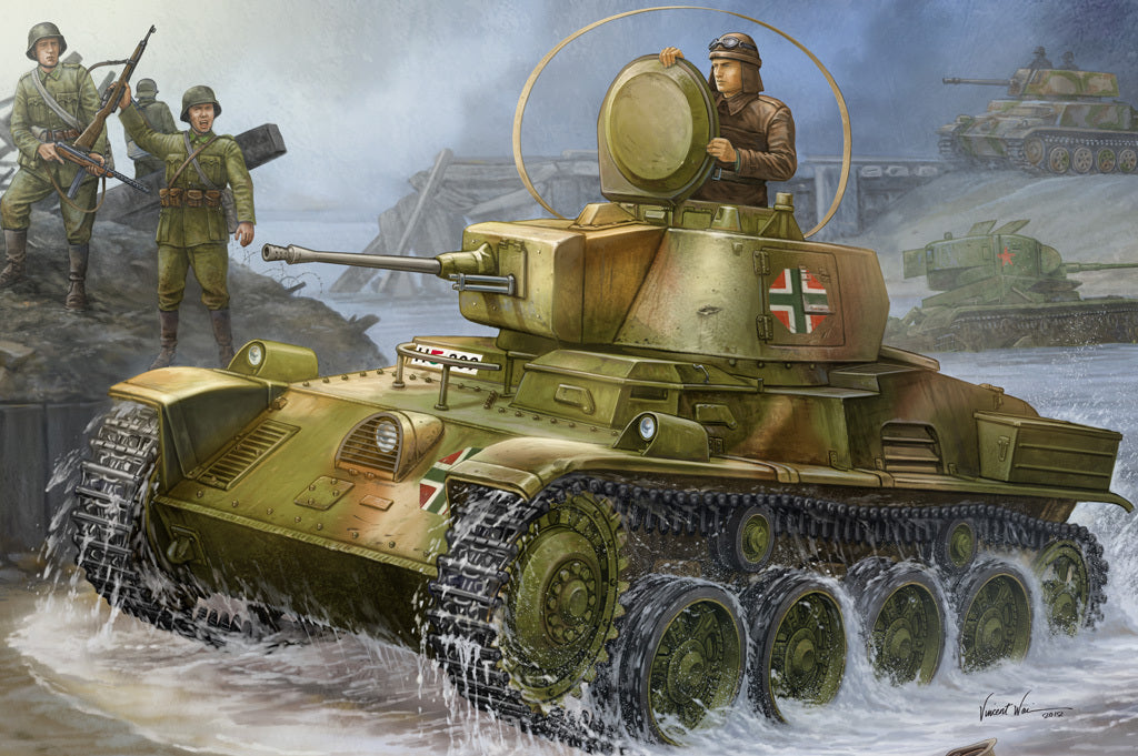 HB82477 HobbyBoss 1/35 Hungarian Light Tank 38M Toldi I(A20) Plastic Model Kit [82477] HobbyBoss