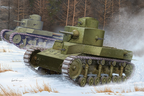 HB82493 HobbyBoss 1/35 Soviet T-24 Medium Tank Plastic Model Kit [82493]