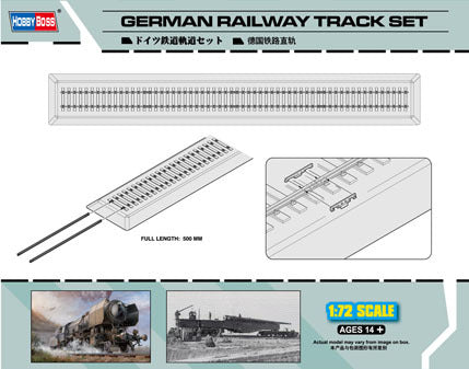 HB82902 HobbyBoss 1/72 German Railway Track set Plastic Model Kit [82902] HobbyBoss