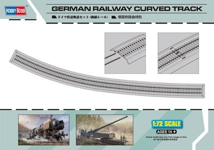 HB82910 HobbyBoss 1/72 German Railway Curved Track Plastic Model Kit [82910] HobbyBoss
