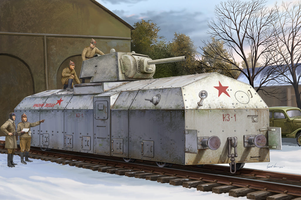HB82912 HobbyBoss 1/72 Soviet Armoured Train Plastic Model Kit [82912] HobbyBoss