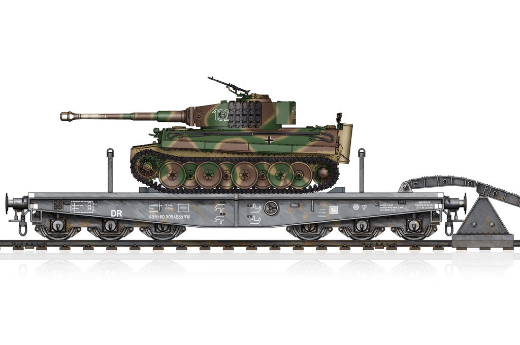 HB82934 HobbyBoss 1/72 Schwere Plattformwagen Type SSyms 80&Pz.Kpfw.VI Ausf.E Sd.Kfz.181 Tiger I(Mid)[82934] HobbyBoss