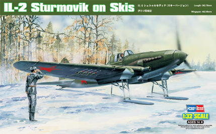 HB83202 HobbyBoss 1/32 IL-2 Sturmovik on Skis Plastic Model Kit [83202] HobbyBoss