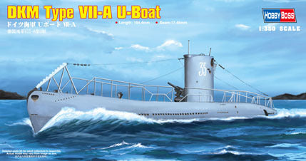 HB83503 HobbyBoss 1/350 DKM Navy Type VII-A U-Boat Plastic Model Kit [83503]