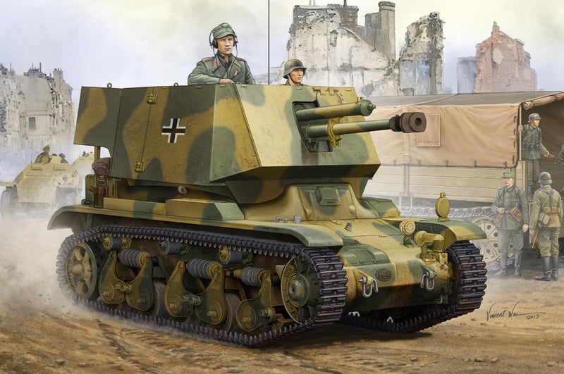 HB83807 HobbyBoss 1/35 4.7 cm Pak(t) Sfl.auf Fgst. Pz.Kpfw.35 R 731(f) Plastic Model Kit [83807]