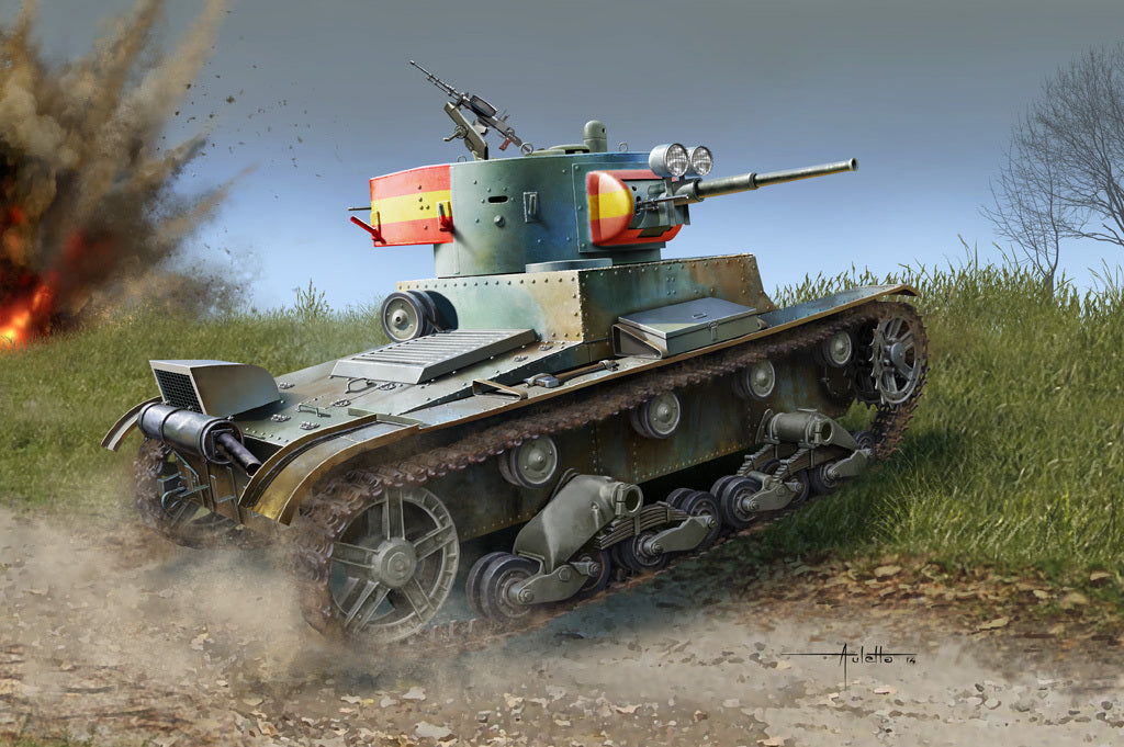 HB83810 HobbyBoss 1/35 Soviet T-26 Light Infantry Tank Mod.1936/1937 Plastic Model Kit [83810] HobbyBoss