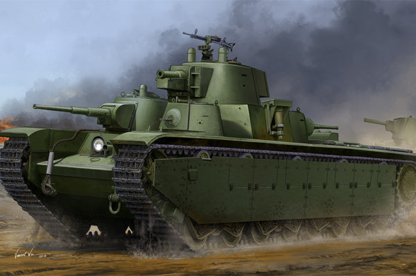 HB83844 HobbyBoss 1/35 Soviet T-35 Heavy Tank - Late Plastic Model Kit [83844]