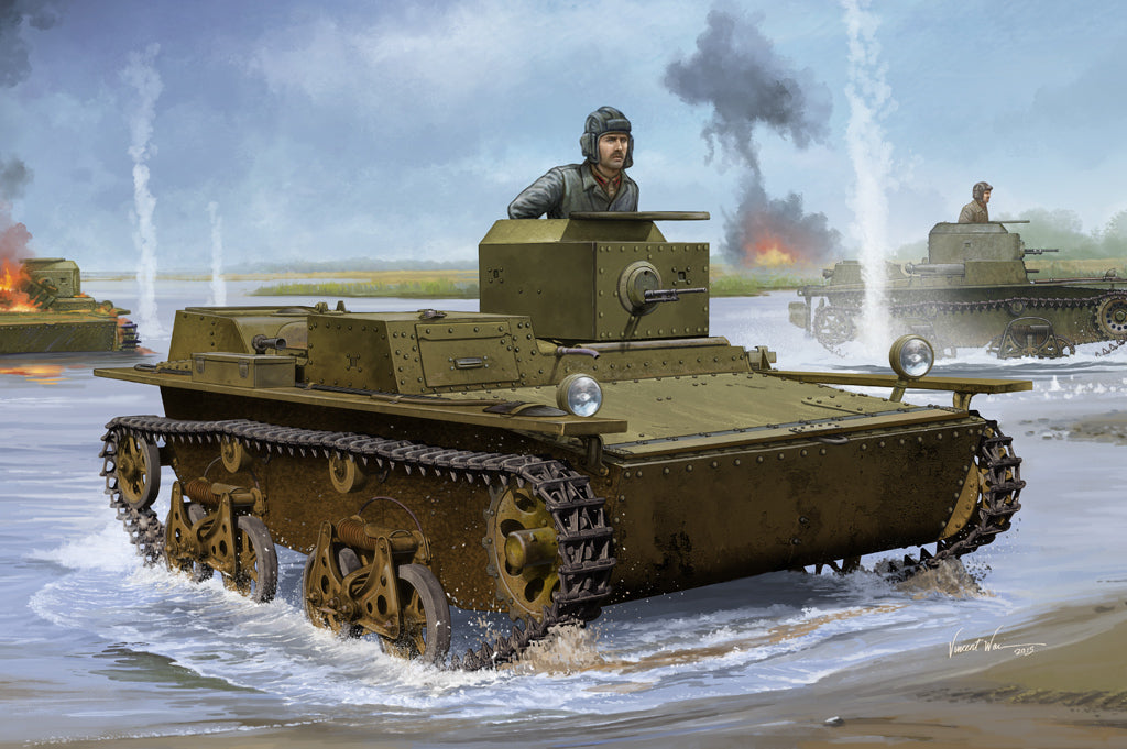 HB83865 HobbyBoss 1/35 Soviet T-38 Amphibious Light Tank Plastic Model Kit [83865] HobbyBoss