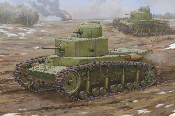 HB83887 HobbyBoss 1/35 Soviet T-12 Medium Tank Plastic Model Kit [83887]