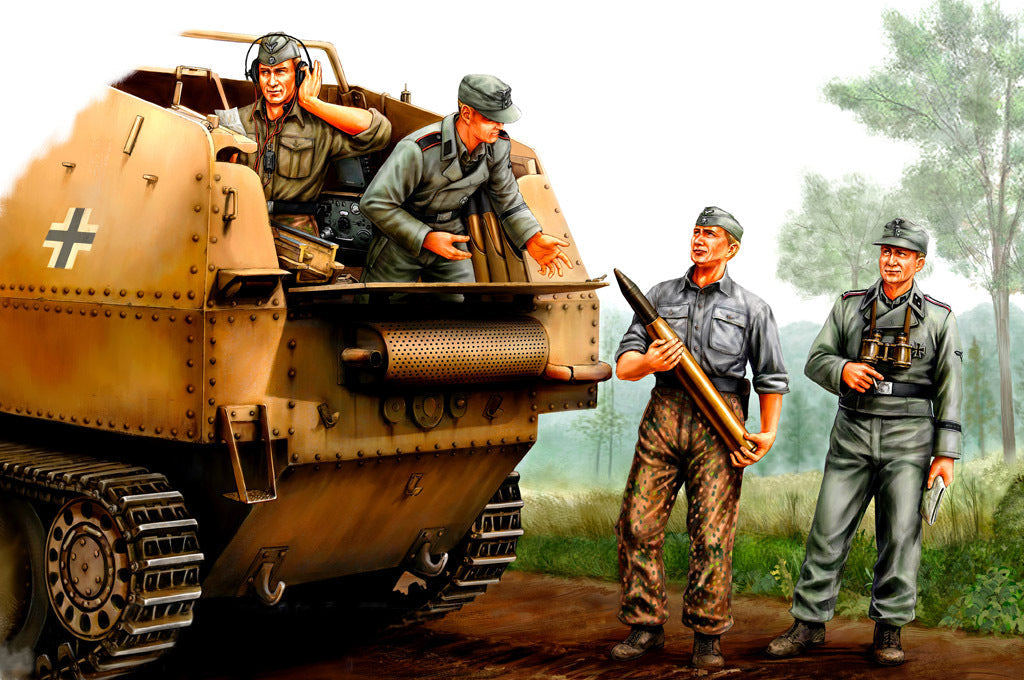 HB84402 HobbyBoss 1/35 German SPG Crew Plastic Model Kit [84402] HobbyBoss