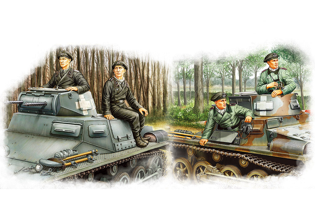 HB84419 HobbyBoss 1/35 German Panzer Crew Set Plastic Model Kit [84419] HobbyBoss