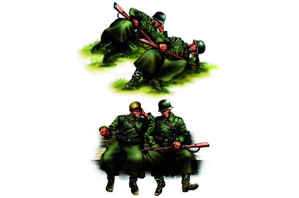 HB84420 HobbyBoss 1/35 GERMAN INFANTRY-Taking a rest Plastic Model Kit [84420]