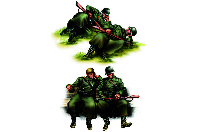 HB84420 HobbyBoss 1/35 GERMAN INFANTRY-Taking a rest Plastic Model Kit [84420]