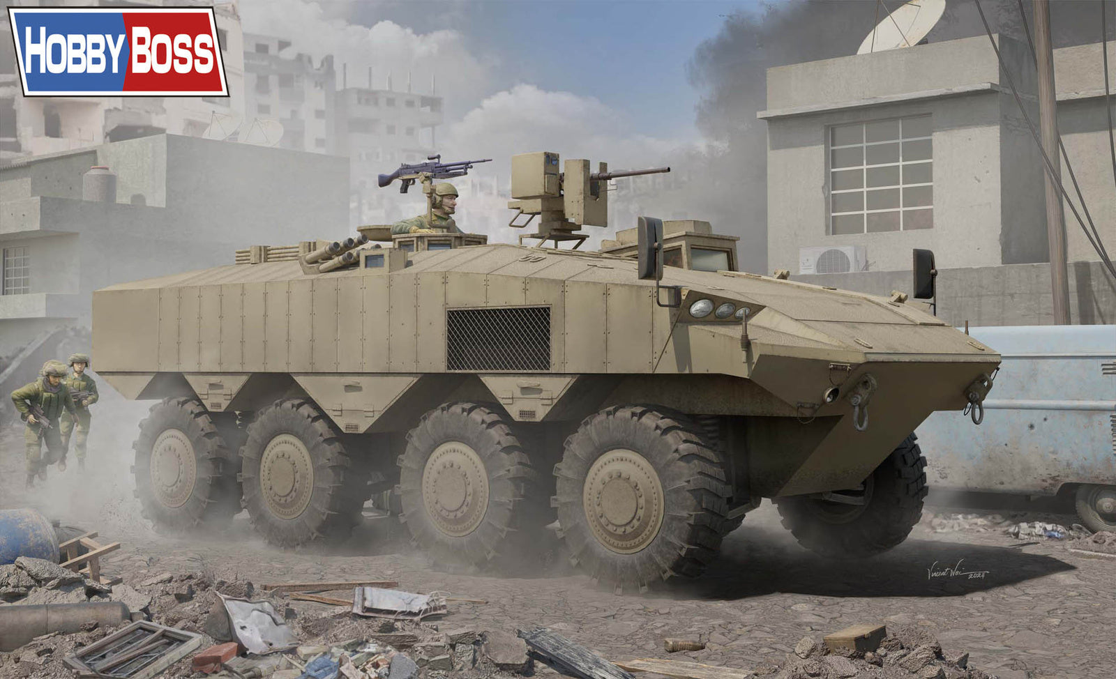HobbyBoss 1/35 IDF Eitan Wheeled APC Plastic Model Kit
