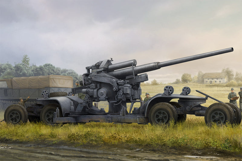 HB84545 HobbyBoss 1/35 German 12.8cm FLAK 40 Plastic Model Kit [84545] HobbyBoss