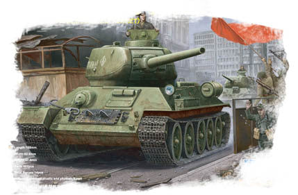 HB84809 HobbyBoss 1/48 RussianT-34/85(1944 angle-jointed turret) tank Plastic Model Kit [84809]