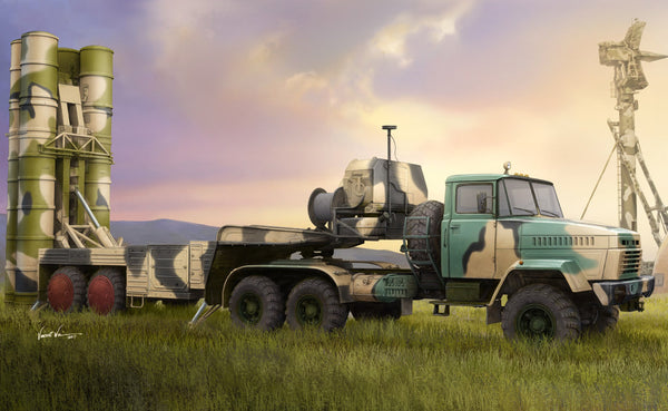 HB85511 HobbyBoss 1/35 Russian KrAZ-260B Tractor with 5P85TE TEL S-300PMU Plastic Model Kit [85511]