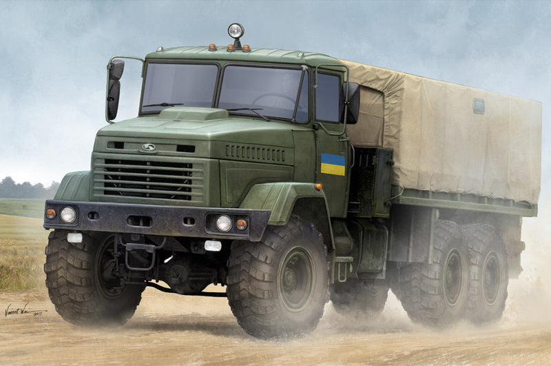 HB85512 HobbyBoss 1/35 Ukraine KrAZ-6322 Soldier Cargo Truck Plastic Model Kit [85512] HobbyBoss