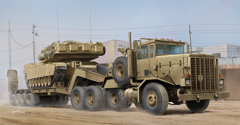 HB85519 HobbyBoss 1/35 M911 C-HET w/m747 Heavy Equipment Semi-Trailer Plastic Model Kit [85519] HobbyBoss