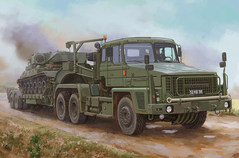 HB85527 HobbyBoss 1/35 Scammell Commander w/ 62 tonne Crane Fruehauf semi-trailer Plastic Model Kit [85527] HobbyBoss