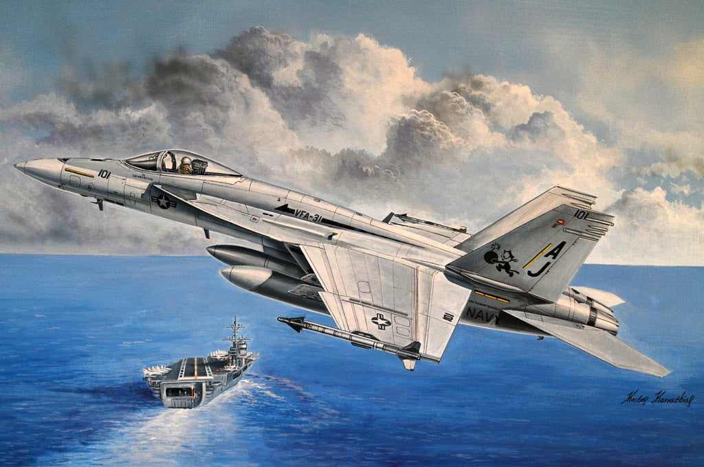 HB85812 HobbyBoss 1/48 F/A-18E Super Hornet Plastic Model Kit [85812] HobbyBoss