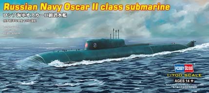 HB87021 HobbyBoss 1/700 Russian Navy Oscar II class submarine Plastic Model Kit [87021]