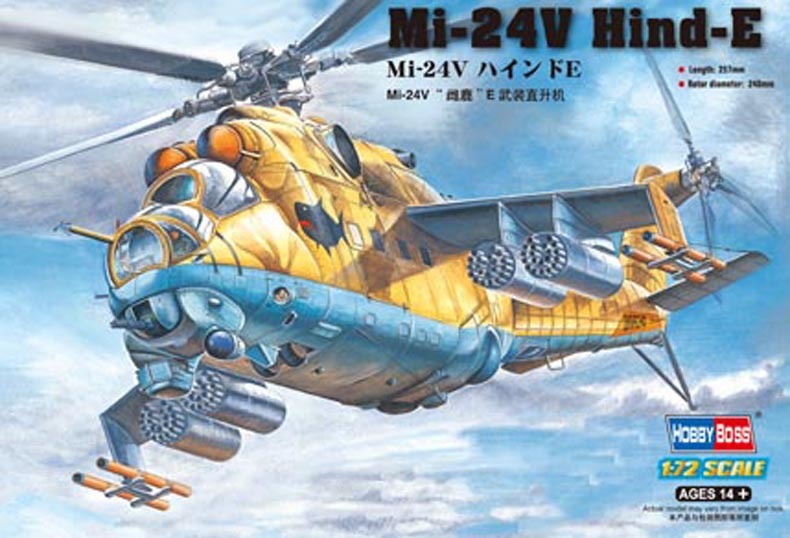 HB87220 HobbyBoss 1/72 Mi-24V Hind-E Plastic Model Kit [87220]