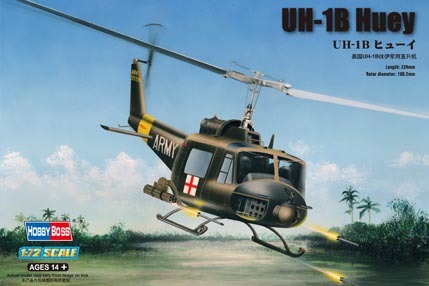 HB87228 HobbyBoss 1/72 UH-1B Huey Plastic Model Kit [87228] HobbyBoss