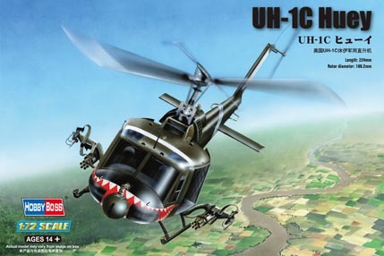 HB87229 HobbyBoss 1/72 UH-1C Huey Plastic Model Kit [87229] HobbyBoss