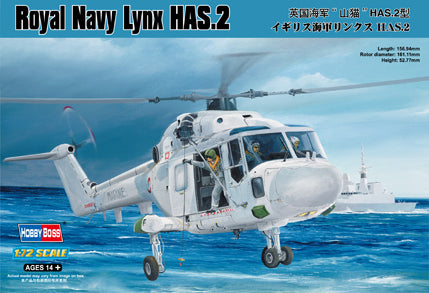 HB87236 HobbyBoss 1/72 Royal Navy Lynx HAS.2 Plastic Model Kit [87236] HobbyBoss