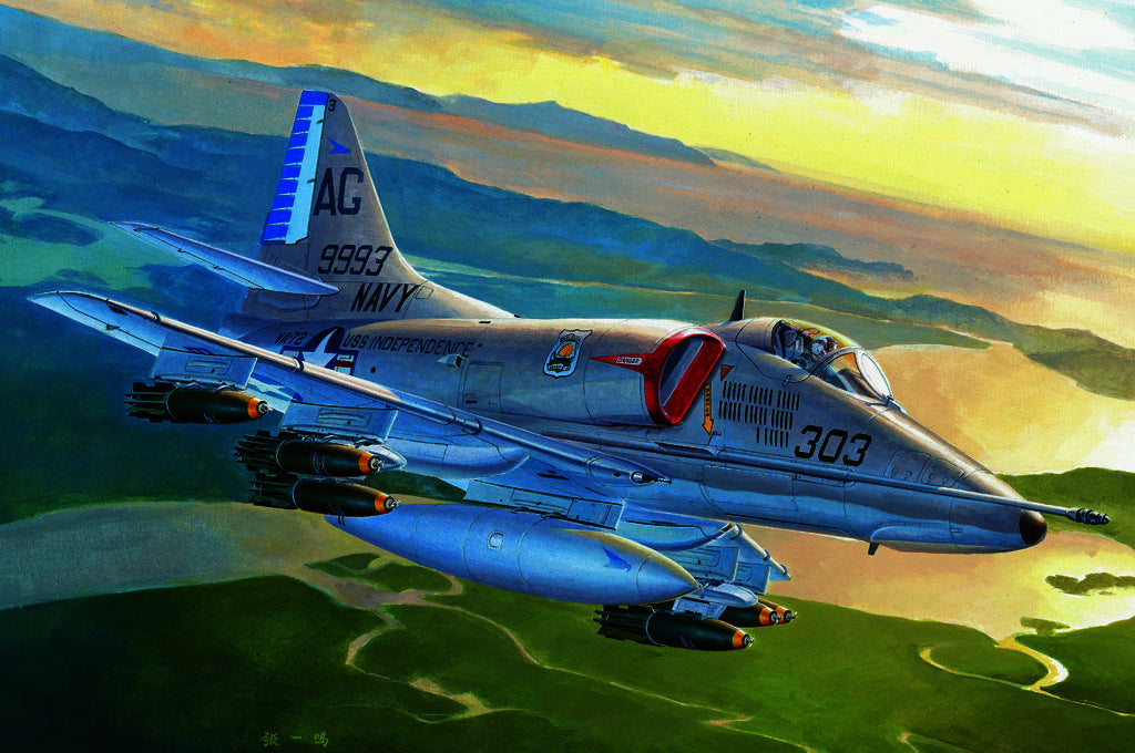 HB87254 HobbyBoss 1/72 A-4E Sky Hawk Plastic Model Kit [87254] HobbyBoss