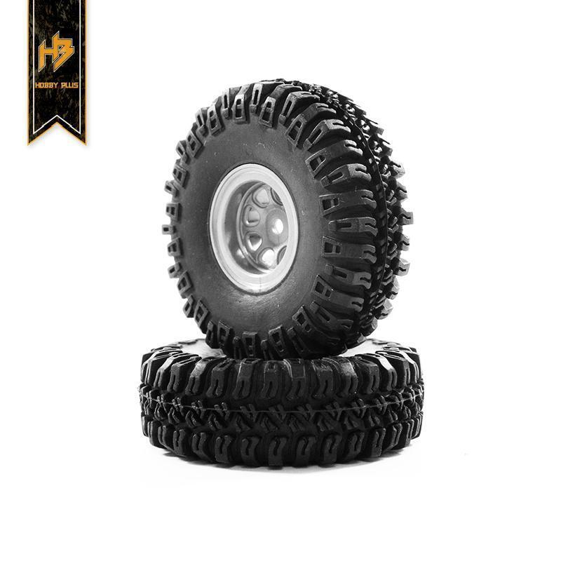 HBP240056 Hobby Plus CR-18 1.0 GRABBER M/T Tire Set (4pcs) Hobby Plus