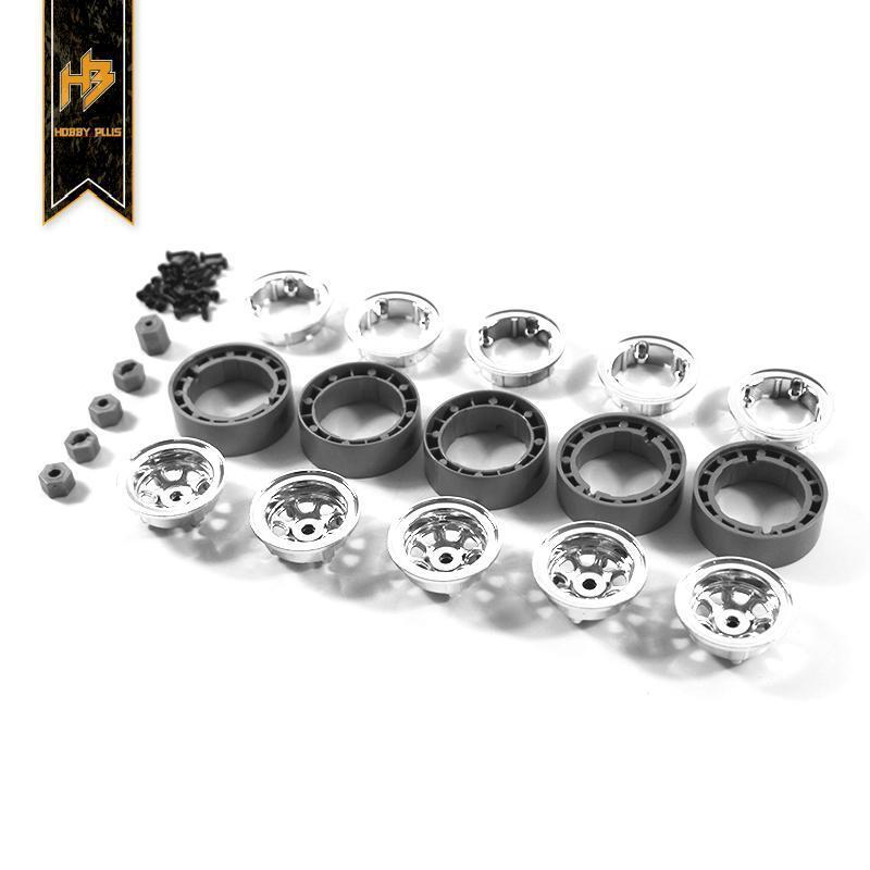HBP240066 Hobby Plus Internal Bead Lock Wheel Set (Chrome) Hobby Plus