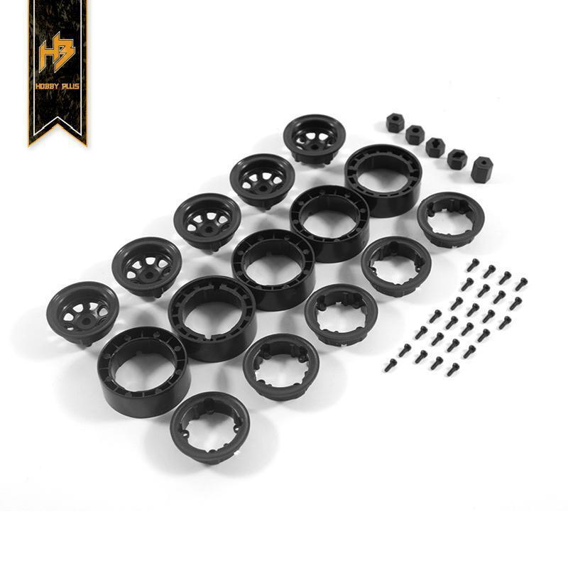 HBP240083 Hobby Plus Internal Bead Lock Wheel Set (Black) Hobby Plus