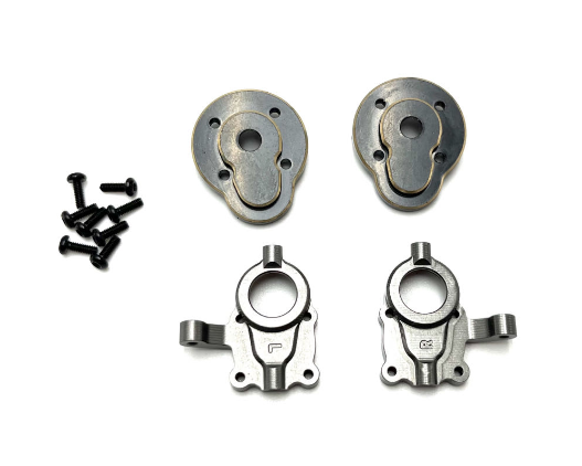 HBP240391 HobbyPlus Machine Aluminum Front Portal Hub Set V2 Hobby Plus