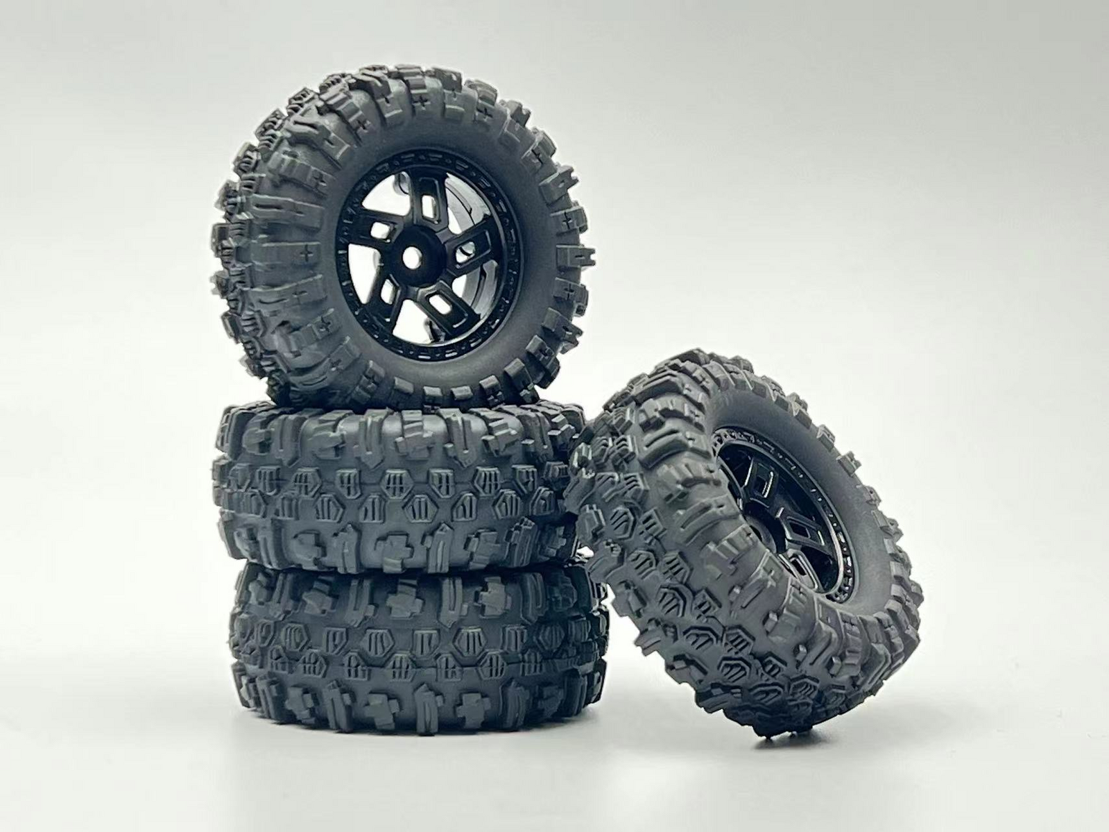 HBP240396 HobbyPlus 1.2inch Mudder Tire Set (60mm) Comp Compound Hobby Plus