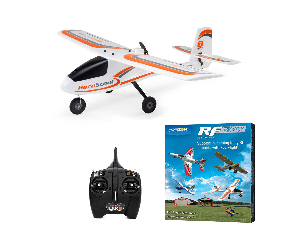 Hobbyzone AeroScout S 2 1.1m RC Plane with SAFE Technology, RTF Basic with RealFlight, Mode 2 - HBZ380002